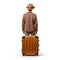 Man With Suitcase: A Stylish International Journey
