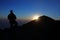 Man on summit of Tajumulco, Guatemala