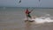 Man Surfer Kite Boarding