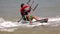 Man Surfer Kite Boarding