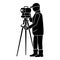 Man surveyor icon, simple style