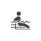 Man in a swimming pool vector icon