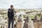 Man takes pictures of the valley love altitude mountains. Cappad