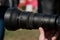 Man taking a picture with a zoom lens