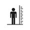 Man tall scale icon. Vector Illustration height symbol. Tall person icon