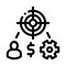 Man Target Money Icon Vector Outline Illustration