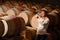 Man tasting wine in a cellar-Winemaker