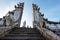 Man at temple gate in Pura Penataran Agung Lempuyang Bali, Indonesia