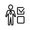 Man test icon vector. Isolated contour symbol illustration