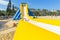 Man Thrill Ride High Water Slide Beach