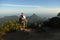 Man at the top of Tijuca Peak