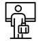 Man tourism manager icon, outline style