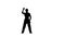 Man training taekwondo or karate, Silhouette, Slow