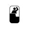 Man travel camping sleep icon. Element of pictogram adventure illustration