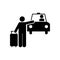 Man, travel, taxi, hotel icon. Element of hotel pictogram icon. Premium quality graphic design icon. Signs and symbols collection