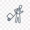 Man Travelling vector icon isolated on transparent background, l