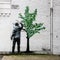 Man and tree graffiti