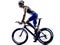 Man triathlon iron man athlete cyclist bicycling