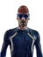 Man triathlon ironman athlete swimmers portrait