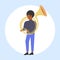 Man tuba player african american musician playing the baritone jazz mood beautiful voice concept flat full length