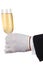 Man in Tuxedo Serving Champagne