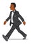 Man tuxedo walking black