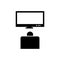 Man, tv, chair, stare icon. Element of daily routine icon