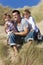 Man & Two Boy, Father and Sons Having Fun At Beach