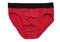 Man underwear brief color red and black band