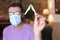 Man using Anti Fog Nose Bridge Strip to Prevent The Glasses from Fogging