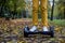 Man using the black hoverboard