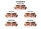 A man with various strabismus types, 3D illustration