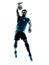 Man volleyball jumping silhouette