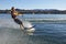 Man Wakeboarding On Lake