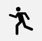 Man walk and run pictogram icon. Man pedestrian sign people and road traffic vector silhouette