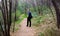 Man walking at Alligator Gorge