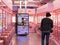 A man walking in Arcade Claw Crane Game at Ximending Youth Shopping District.