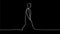 Man Walking Continuous Line 2D Animation