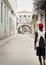 Man walking down street in Havana La Habana, Cuba