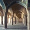 A Man Walking inside Shabestan of Vakil Mosque in Shiraz