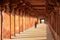 Man walking through Lower Haramsara in Fatehpur Sikri, Uttar Pradesh, India