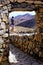 Man walking on the stone way in the Mirador Astronomico de Sicasumbre - Fuerteventura