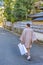 Man Walking at Traditional Street of Kyoto, Japan