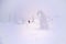 Man walking through the winter landscape with trees shrouded in a blanket of snow