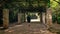 Man Walks Under Huge Canopy In Park