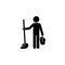 man washes floors icon. Element of cleaning and cleaning tools illustration. Premium quality graphic design icon. Signs and