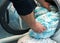 Man washing delicate woolen items