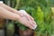 Man washing his hands with soap for sterile, Health and Global hand washing day concept