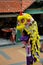 Man watches traditional Chinese Lion Dance