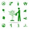 man watering a tree green icon. greenpeace icons universal set for web and mobile